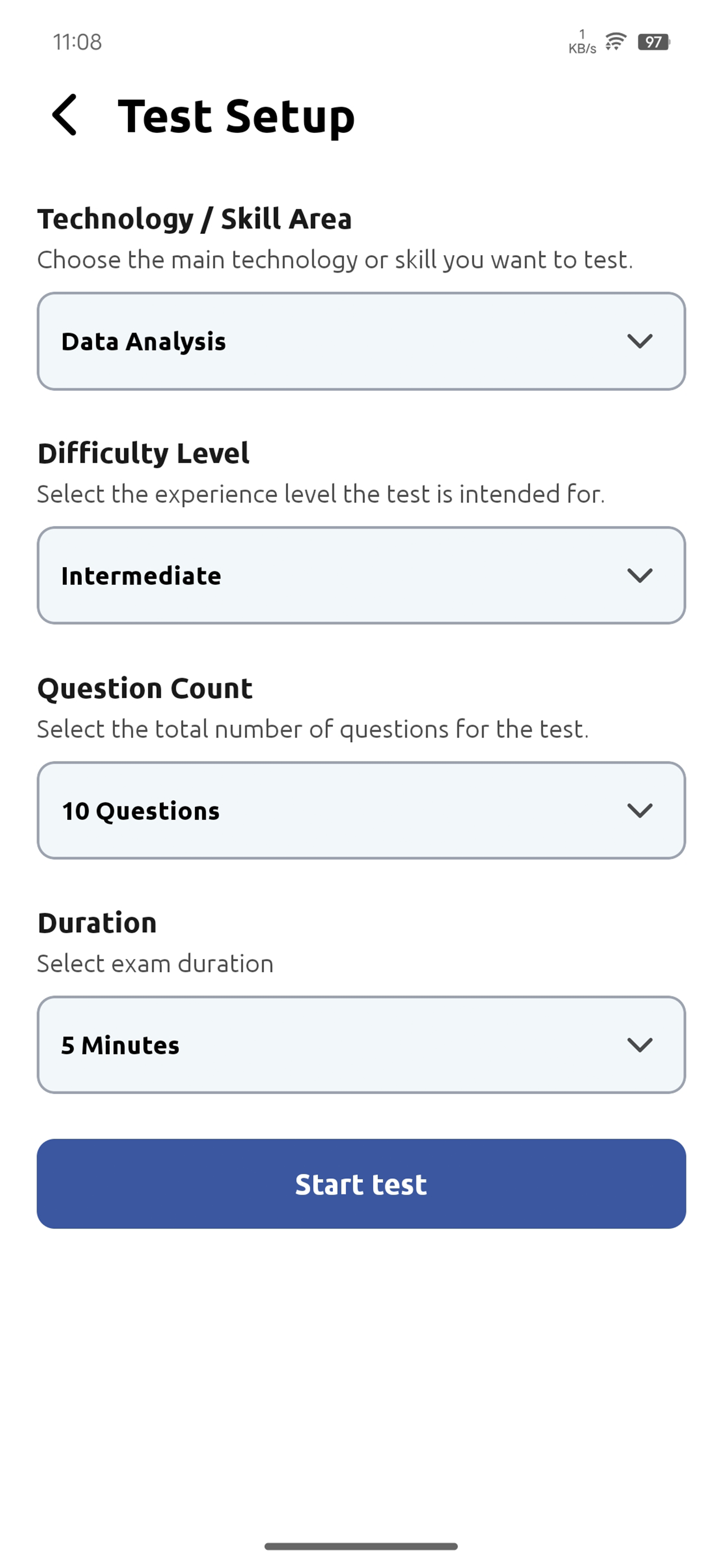 Active app screen